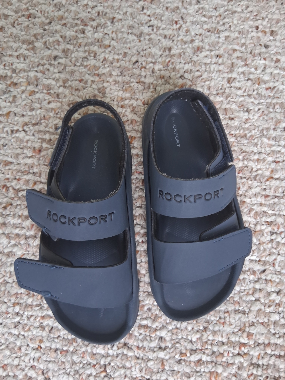 Rockport Kids' Adjustable Black Sandals Size 2 Navy Blue